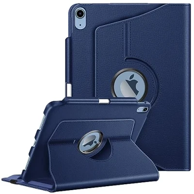 Afbeelding van Fintie Hoes voor iPad 10e generatie 2022 (10,9 inch) met 360 draaibare standaard en automatische slaap /waakfunctie, marineblauw
