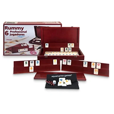 Afbeelding van Aquamarine Games Rummy Profesional 6 JUGADORES (Madera) Rami spelers, cp009, meerkleurig, geen waarde