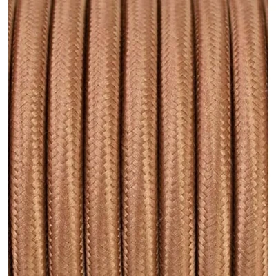 Afbeelding van 20 m textielkabel stoffen kabel hangkabel 2 x 0,75 2G0,75 brons