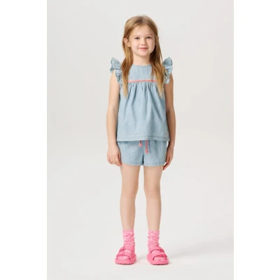 Afbeelding van Noppies Eleison Jeansshort voor kinderen, Maat: 92, Light blue wash