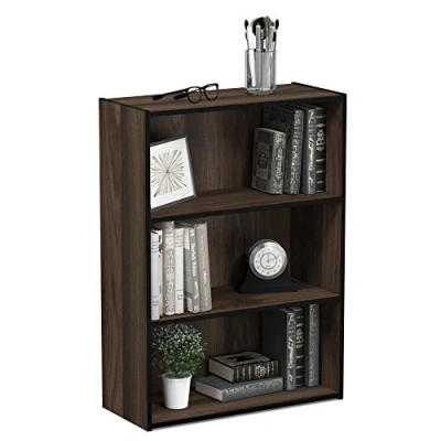 Afbeelding van Pasir 3 Tier Open Shelf Boekenkast Steam Beuken 57,7 (breedte) x 80 (hoogte) 24,1 (diepte) cm