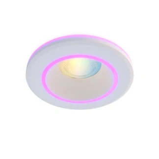 Afbeelding van Calex Halo Slimme Inbouwspot Smart Downlight RGB en Warm Wit Licht