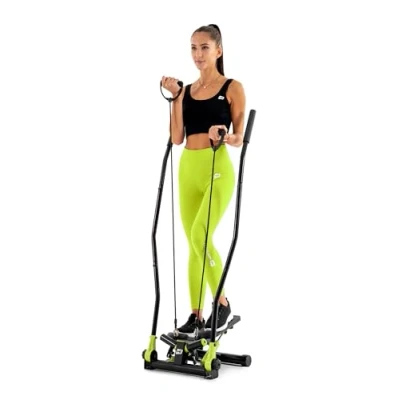 Afbeelding van Hop Sport Swing Stepper Fitnessapparaat HS 045S Slim, Up Down Side voor thuis, Volledige Lichaamstraining, fitness incl. Trainingscomputer, Lime groen