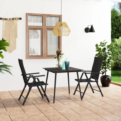 Afbeelding van 3 delige Tuinset zwart