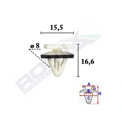 Afbeelding van ROMIX C70604 Clip, sier /beschermingslijst