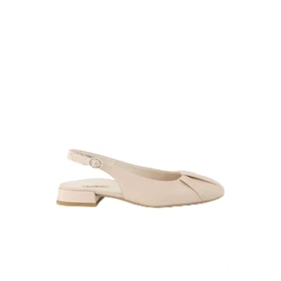 Afbeelding van Paul Green Peeptoes &amp; Slingpumps 6142 007 dames gladde leren schoenen Beige, 38.5 EU