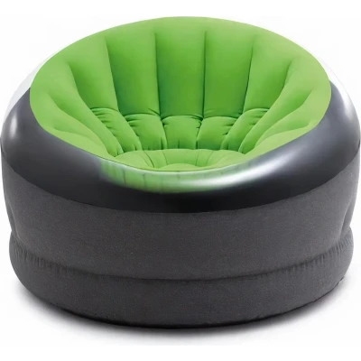 Afbeelding van Intex Loungestoel Empire Groen 112 x 109 69 cm Comfortabele Loungemeubel Geschikt voor Binnen en Buiten 3,27 kg Waterbestendig