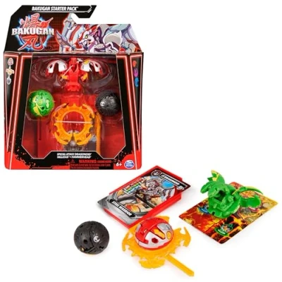 Afbeelding van Bakugan Starter 3 Pack Special Attack Dragonoid x Nillious Hammerhead spinnende actiefiguren en ruilkaarten