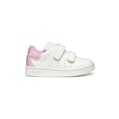 Afbeelding van Geox Eclyper Babyschoenen voor kinderen, Maat: 22, White pink Kunststof/ textiel