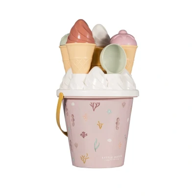 Afbeelding van Little dutch strandset ijsjes ocean dreams roze 14 delig