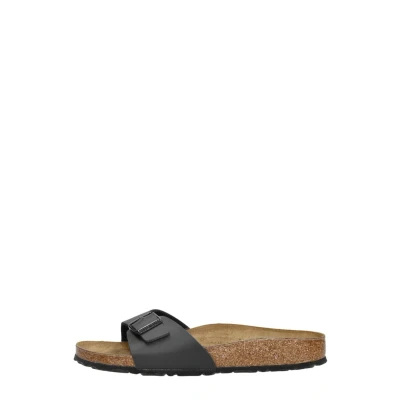 Afbeelding van Birkenstock Madrid BF Narrow Pantoffels, Maat: 43, Black Hoogwaardig imitatieleer