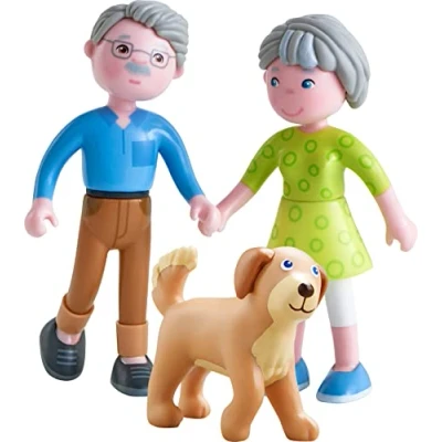 Afbeelding van Little Friends speelset Groothandelaar: 1 Oma Christa, Opa Otto, Hund Rocky