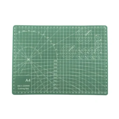 Afbeelding van Garden Mile A1, A2, A3, A4, groen, zelfgenezend, antislip, snijmat met rasterlijnen voor nauwkeurig snijden ambachten, A4