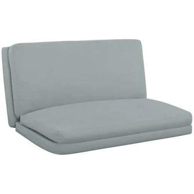 Afbeelding van HOMCOM Staande stoel 137,5x85,5x74cm Linnenlook stof (100% polyester) Lichtgrijs