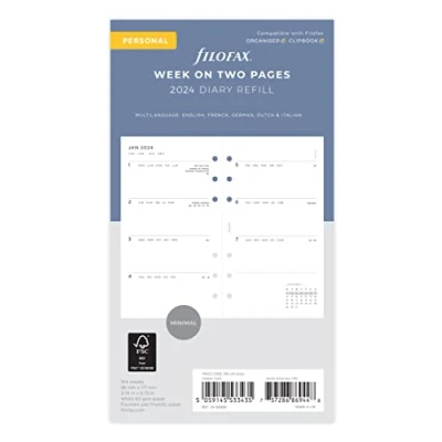 Afbeelding van Filofax Agenda 2024 met week op twee pagina&#039;s