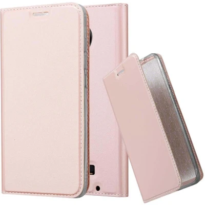 Afbeelding van Cadorabo Hoesje geschikt voor Motorola MOTO Z in CLASSY ROSE GOUD Beschermhoes met magnetische sluiting, standfunctie en kaartvakje Book Case Cover Etui