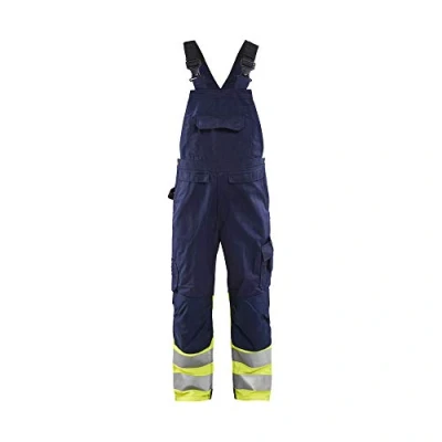 Afbeelding van Blaklader High Vis bretelbroek 2662 1800 Marine/High Geel