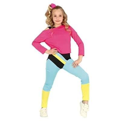Afbeelding van Guirca Jaren 80 &amp; 90 Kostuum Turnster Nadia Meisje Blauw, Roze 10 12 jaar Carnavalskleding Verkleedkleding