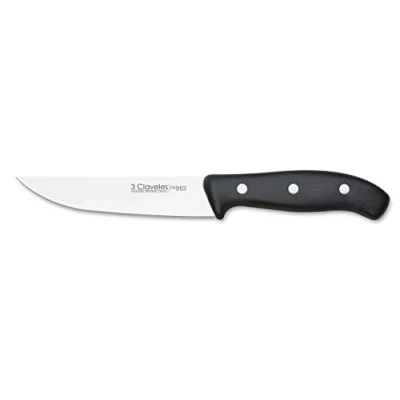 Afbeelding van 3 Claveles Keukenmes, DOMVS lijn, roestvrij staal, (grootte: 13,5 cm 5,5 inch), zwart, inch