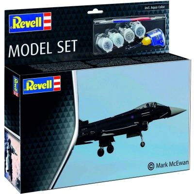 Afbeelding van 1:144 Revell 63796 Eurofighter Typhoon RAF Straaljager Model Set Plastic Modelbouwpakket