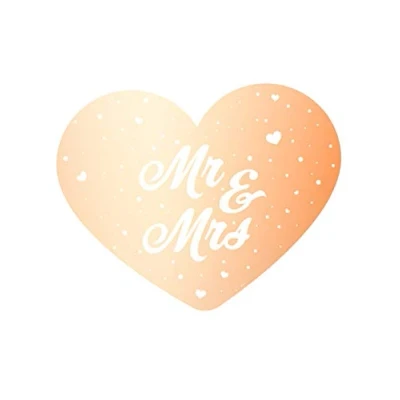 Afbeelding van Deurbord Bruiloft Rose Goud Mr. Mrs. 1 stuks