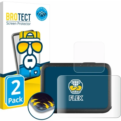 Afbeelding van BROTECT Screenprotector voor GoPro Hero 12 Black Folie Beschermfolie transparant volledig dekking (2 Stuks)