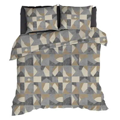 Afbeelding van Romanette Pictet Dekbedovertrek Tweepersoons 200x200/220 cm Grijs