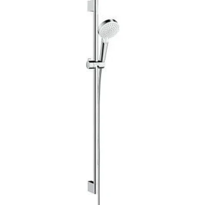 Afbeelding van Hansgrohe Ecostat 1001cl thermostaat met stang 90cmm crometta vario handdouche wit chroom