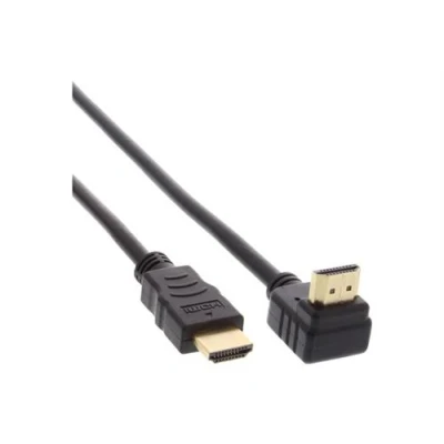 Image de InLine High Speed Câble HDMI avec Ethernet mâle pour 1.5 m paire torsadée blindée (STP) noir connecteur à 90, support 4K