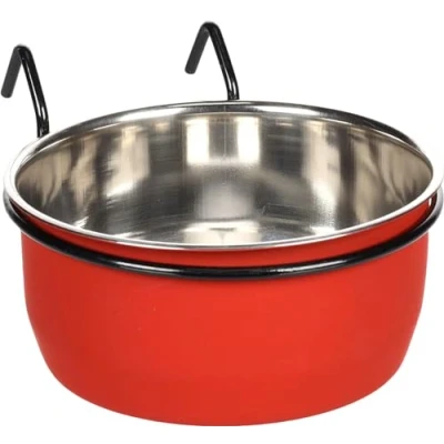 Afbeelding van Flamingo Avaro Eet En Drinkpot Knaagdier;vogel Haak 13cm Rood/ Zwart 580ml 1st 131048