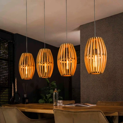 Afbeelding van Stevie hanglamp 4L orbit massief mango naturel