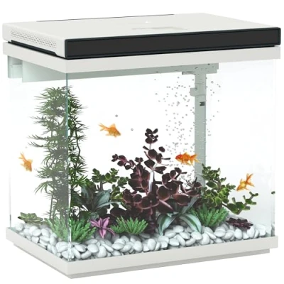 Afbeelding van PawHut 26 Liter Aquarium mit Filter, LED Beleuchtung, Wasserpumpe, für verschiedene Fischarten, ca. 38 x cm