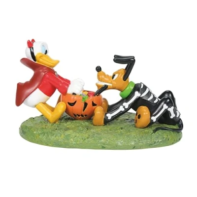 Afbeelding van Department 56 Disney Village Halloween figuur Donald en Pluto, 5,7 cm, meerkleurig