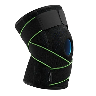 Afbeelding van Kniebandage met zijdelingse stabilisatoren en gelpads voor perfecte knieondersteuning