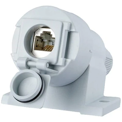 Afbeelding van Metz Connect 1309410003 E Netwerkdoos Opbouw (op muur) CAT 6A 1 poort Lichtgrijs