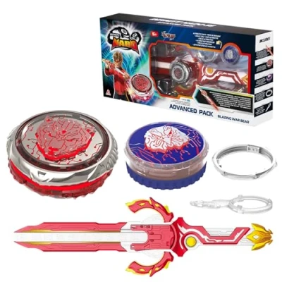 Afbeelding van Infinity Nado tol voor kinderen, metallic speelgoed jongens, Battle Tops Launcher, Spinning vanaf 5 6 7 8 9 10 11 12 jaar, Advanced Pack Blazing War Bear