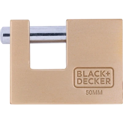 Afbeelding van Black &amp; Decker Bajonet Hangslot 50 Mm Messing Beveiliging