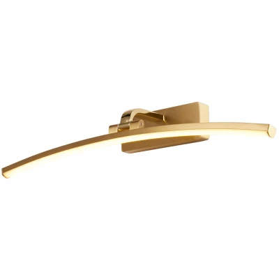 Afbeelding van LED wandlamp Santorini, breedte 50 cm, messing, kantelbaar