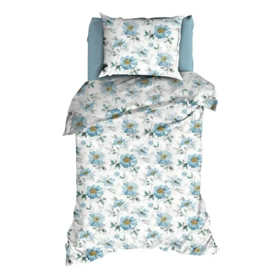 Afbeelding van Satin d&#039;Or Rafaella Dekbedovertrek Eenpersoons 140x200/220 cm Blue