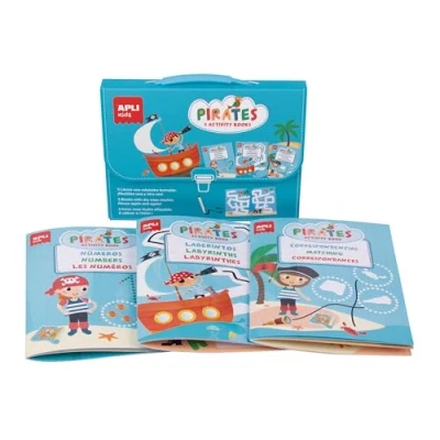 Afbeelding van APLI Kids Leren schrijven Activiteitenkoffer met 3 boekjes Piraten