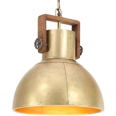 Afbeelding van Hanglamp industrieel rond 25 W E27 40 cm messingkleurig