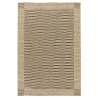 Afbeelding van Buitenkleed Bask Frame Beige/zwart 160x230 Cm