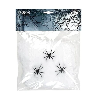 Afbeelding van Boland Spinrag 20 g Wit met spinnen Horror