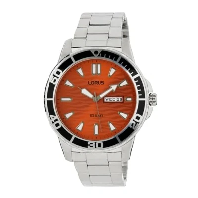 Afbeelding van Lorus Analoog kwartshorloge voor heren met metalen band RH361AX9, Oranje, armband, armband