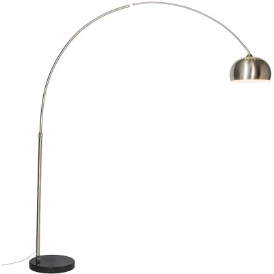 Afbeelding van QAZQA Booglamp staal metalen kap 33 cm verstelbaar XXL