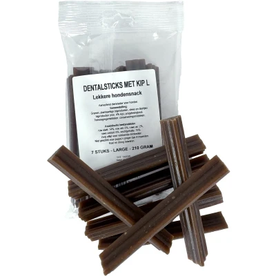 Afbeelding van L 16x7 st I am dental sticks met kip