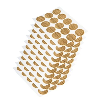 Afbeelding van Emuca Afdekking voor schroeven, zelfklevend, meubels, deksel schroefkop, spijkers of gaten in eiken, Ø 20 mm, 150 stuks