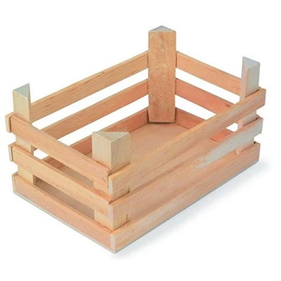 Afbeelding van Small Foot Houten Kratjes Groot 18x12x9,5cm, Set van 3