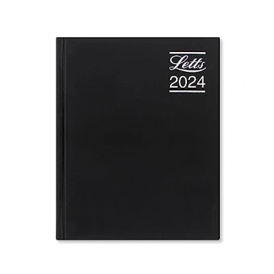 Afbeelding van Letts Rhino Agenda 2024, DIN A5, 1 dag per pagina met afspraak, zwart