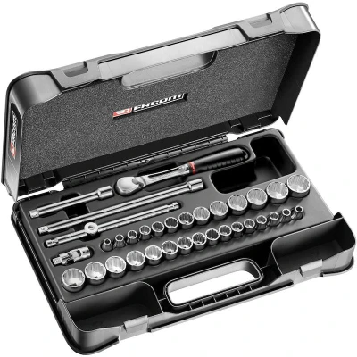 Afbeelding van FACOM JL.430AMU Koffer 12 kant doppen 3/8, metrische maten en inches 34 stuks JL.161